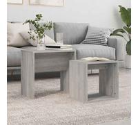 ramona wooden nesting coffee table - grey sonoma