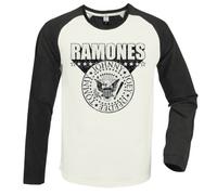 Ramones 3D Crest Vintage White / Charcoal Medium Baseball Jersey