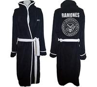 Ramones Bathrobe Presidential Seal Official Black Super Soft Fleece Unisex Medium-Large