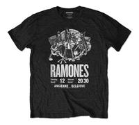 Ramones Belgique Live In Concert T-Shirt in Black | Size: Small Ramones Black S