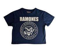 Ramones Crop Top T Shirt Presidential Seal Band Logo Official Womens Denim M