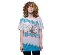 Ramones Eagle Band Logo Dip Dye T-Shirt in White | Size: Medium Ramones White M
