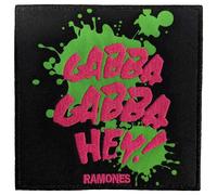 Ramones Gabba Gabba Woven Patch in Black Ramones Black