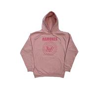 Ramones Hoodie Pink Hey Ho Seal Band Logo Official Unisex Pink Pullover S