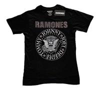 Ramones Kids T Shirt Diamante Presidential Seal New Official Black, Black, S/5-6 Years