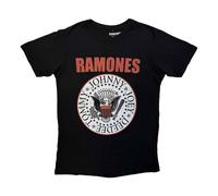 Ramones Men's Hey Ho Red Block Text T-Shirt in Black | Size: XL Ramones Black XL