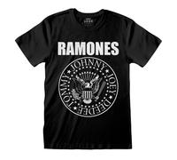 Ramones Men's Presidential Seal T-Shirt in Black | Size: Large Ramones Black L