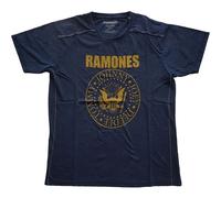 Ramones Presidential Seal Dye Wash T-Shirt in Navy | Size: Large Ramones Navy L