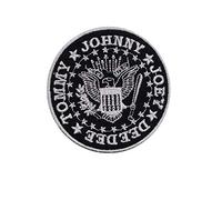 Ramones Punkband Round Patch Badge Embroidered Iron on Applique Souvenir Accessory