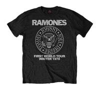 Ramones - Rock Off officially licensed products Ramones First World Tour 1978 T Shirt XXL Black