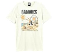 RAMONES ROCKAWAY BEACH AMPLIFIED VINTAGE WHITE X LARGE - T-shirt
