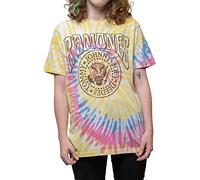 Ramones T Shirt Crest Psych Band Logo Official Unisex Dip Dye Yellow S