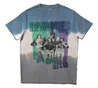 Ramones T Shirt Hey Ho Retro Band Logo Official Unisex Dip Dye Blue XL