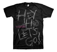 Ramones T Shirt Hey Ho Scratched Band Logo Official Mens Black XL