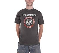 Ramones T Shirt Subterraneun Jungle Band Logo Official Mens Charcoal Grey XL