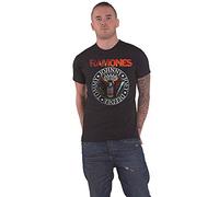 Rockoff Trade Men's Ramones Vintage Eagle Seal T-Shirt, Black, Large