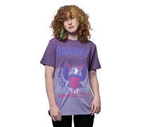 Ramones T Shirt World Bizarro Band Logo New Official Unisex Purple Dye Wash, purple, XL
