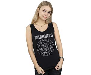 Ramones Women's Distressed Seal Vest Black XX-Large