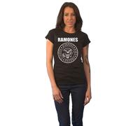Ramones Women's Presidential Seal Skinny Fit T-Shirt in Black | Size: Large Ramones Black L