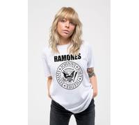 Ramones Women's Presidential Seal Skinny Fit T-Shirt in White | Size: Medium Ramones White M