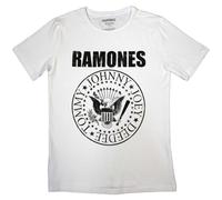 Ramones Women's Presidential Seal T-Shirt in White | Size: Small Ramones White S