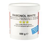 Ramonol White Marine Grease 500g - Premium Lithium Based Lubricant for Marine Applications - Ideal for Boats Motorboats Yachts Seacocks Steering Glands - Water-Resistant and Anti-Corrosion