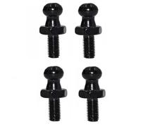 Ramor Strutz Four Black Ball Stud Bolts for Gas Struts, Boot Lid, Tailgate or Bonnet. 10mm Ball, 15mm Long Thread, M6 Thread.