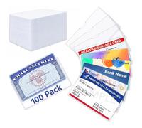 Ramota Social Security Card Protector Sleeves, Top Loading Clear Plastic Holders for Medicare, Insurance and Credit Cards, Waterproof Paper ID Cover for Wallet-100 Pack
