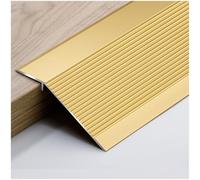 Ramp Edge Profile Threshold Strip, Aluminum Laminate Threshold Ramp, Floor Bar for doorways, for Joining Floor Gaps,Carpet Threshold Transition,Floor Tiles(Gold,100mm x 2700mm(90cm*3))
