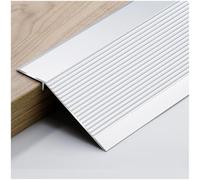 Ramp Edge Profile Threshold Strip, Aluminum Laminate Threshold Ramp, Floor Bar for doorways, for Joining Floor Gaps,Carpet Threshold Transition,Floor Tiles(Silver,100mm x 900mm)