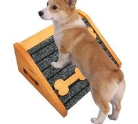 Ramp for Dogs - Wooden Non-Slip Step - Dog Stair Ramp with Felt Pad - for Small Medium Canine Bed Sofa Home Bedroom Doorway Indoor Outdoor
