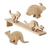 Ramp Inertia Animals - 5-Piece Inertia Animal Walking Game Toy Set, Inerta Walking Downhill Wooden Animals | Cultivate Observation Concentration Blocks Toys for Children Over Three Years Old
