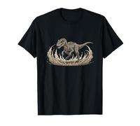 Rampaging T Rex Dinosaur Splashing Mud Attack T-Shirt