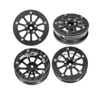 RampCrab 1.8" (46mm) Super Wheels, Carbon fibre Beadlock Wheels, fit fot SCX24, TRX4M, FCX24, FCX24M, CR18P, Style G