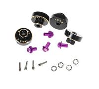 RampCrab Hex Wheel hubs Extension kit +5mm for SCX24 AX24, Brass Extended Hex Hub Wheel Spacers, Upgrades Parts for SCX24 Bronco Deadbolt JLU C10 AX24, 1/24 RC Crawler Car Upgrades Accessories,Purple