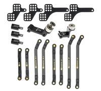 RampCrab Hiah Clearance 4 Links Set for Ax24.Front Extend 6mm, Rear Extend 18, Brass Links Set, UpgradeParts for AX24 XC-1, 1124 RC Crawler Car UpgradeAccessories