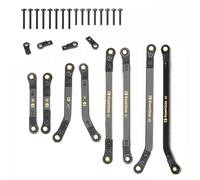 RampCrab High Clearance 4 Links Set for SCX24 90081, Brass Links Set, Upgrade Parts for SCX24 Deadbolt, Betty B17, Axial 1/24 RC Crawler Car Upgrade Accessories, 8Pcs, Black