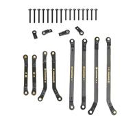 RampCrab High Clearance 4 Links Set for SCX24 C10, Brass Links Set, Upgrade Parts for SCX24 Bronco, C10, Jeep Wrangler JLU, Axial 1/24 RC Crawler Car Upgrade Accessories, 8Pcs, Black