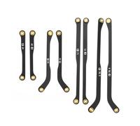 RampCrab High Clearance 4 Links Set for SCX24 Gladiator & Dodge Power Wagon, Steel Links Set, Upgrade Parts for SCX24, Axial 1/24 RC Crawler Car Upgrade Accessories, 8Pcs, Black