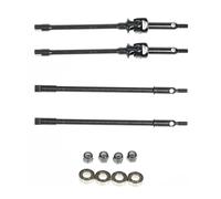 RampCrab Steel Universal Joint Drive Shaft for SCX24 AX24 1/24 RC Crawler Car, Inside+8mm Length, 1 Pair Front axle shafts & Rear shafts, Upgrades Parts for SCX24 Bronco Deadbolt JLU Gladiator C10
