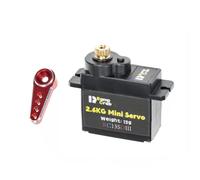 RampCrab Steering Servo with Servo Horn for AX24 SCX24 RC Car, Upgrade Parts for Axial SCX24, AX24, Red Horn, 2 Sets