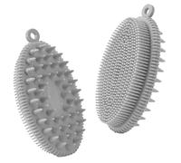 RamPula Silicone Body Scrubber, Dual-Sided Bath Shower Gentle Exfoliating Body Cleansing Brush for Men Women Kids, All Skin Types, More Hygienic Than Loofah, Easy to Clean, Long-Lasting, 1pc Black
