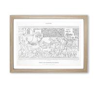 Ramses II Fortress Capture by Emile Prisse d'Avennes Framed Print | A2 Oak Framed Wall Art | Ready to Hang | Modern Nature Picture | Living Room Bedroom Lounge Office