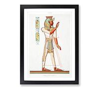 Ramses III by Emile Prisse d'Avennes Framed Print | A2 Black Framed Wall Art | Ready to Hang | Modern Nature Picture | Living Room Bedroom Lounge Office