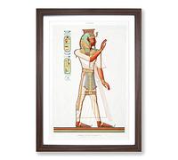 Ramses III by Emile Prisse d'Avennes Framed Print | A2 Walnut Framed Wall Art | Ready to Hang | Modern Nature Picture | Living Room Bedroom Lounge Office