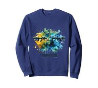 Ramstein Air Base C-130 Hercules Watercolor Aviation Design Sweatshirt