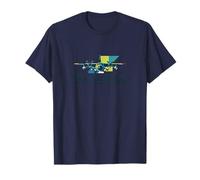 Ramstein C-130 Hercules Transport Plane Geometric Art T-Shirt