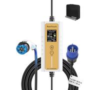 RamTouch Electric Vehicle Charger (7.4 kW, Type 2, 32A Commando Plug, 10.5 m), IP65 Portable Car Charger with Adjustable Current (6A-32A) and Delayed & Timed Charging, Compatible with EVs and Hybrids