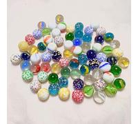 RAMTRIO Glass Marbles, Pack of 25 Colourful Crystal Marbles, 16 mm, Colourful Glass Marbles, Children's Marble Game for Marble Games, Children, DIY Projects, Home Decoration