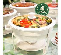 RAMVIC MFS-02 White Maifanite-Coated Chafing Dishes for Buffet